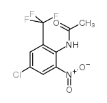 2-乙酰氨基-5-氯-3-硝基三氟甲苯结构式