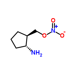 Cyclopentanemethanol, 2-amino-, nitrate (ester), trans- (9CI) Structure