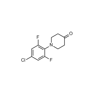 1-(4-氯-2,6-二氟苯基)哌啶-4-酮结构式