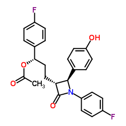 (3R,4S)-1-(4-氟苯基)-3-[(3S)-3-乙酰氧基-3-(4-氟苯基)丙基]-4-(4-羟基苯基)-2-氮杂环丁酮结构式