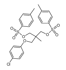 2-(4-Chlor-phenoxymethyl)-2-methyl-1,3-bis-tosyloxy-propan结构式