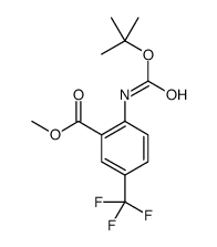 甲基2-((叔丁氧基羰基)氨基)-5-(三氟甲基)苯甲酸结构式