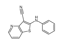 (9CI)-2-(苯基氨基)-噻吩并[3,2-b]吡啶-3-甲腈结构式