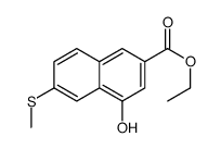 4-羟基-6-(甲基硫代)-2-萘羧酸乙酯结构式