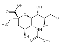 2-O-Methyl-β-D-N-acetylneuraminic Acid Structure