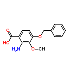 2-氨基-4-苄氧基-3-甲氧基苯甲酸结构式