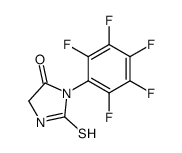 3-(2,3,4,5,6-pentafluorophenyl)-2-sulfanylideneimidazolidin-4-one结构式