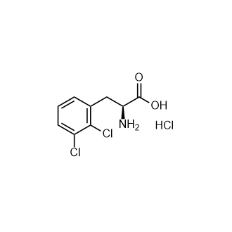 (S)-2-氨基-3-(2,3-二氯苯基)丙酸盐酸盐结构式