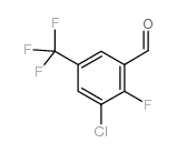 3-氯-2-氟-5-(三氟甲基)苯甲醛结构式
