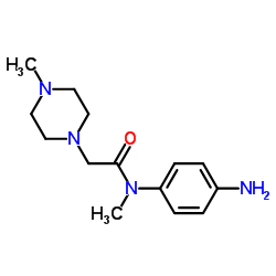 N-(4-氨基苯基)-N,4-二甲基-1-哌嗪乙酰胺结构式
