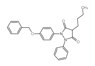 4-butyl-1-phenyl-2-(4-phenylmethoxyphenyl)pyrazolidine-3,5-dione结构式
