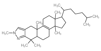 3a,6,6,8,10a,12a-hexamethyl-1-(6-methylheptan-2-yl)-1,2,3,3a,4,5,5a,6,8,10,10a,11,12,12a-tetradecahydrocyclopenta[5,6]naphtho[1,2-f]indazole Structure