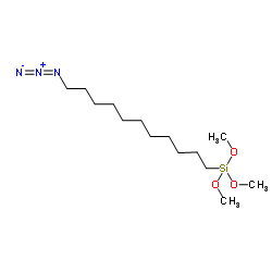 (11-叠氮基十一烷基)三甲氧基硅烷结构式
