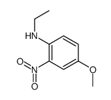 N-乙基-4-甲氧基-2-硝基苯胺结构式