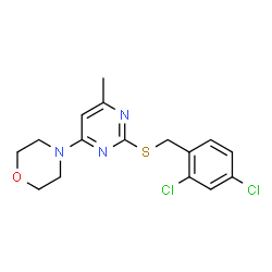 2,4-DICHLOROBENZYL 4-METHYL-6-MORPHOLINO-2-PYRIMIDINYL SULFIDE Structure