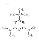 [4,6-bis(dimethylamino)-1,3,5-triazin-2-yl]-trimethyl-azanium结构式