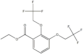 2,3-Bis-(2,2,2-trifluoro-ethoxy)-benzoic acid ethyl ester Structure