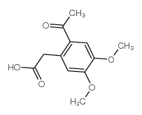 (2-乙酰基-4,5-二甲氧基苯基)乙酸结构式