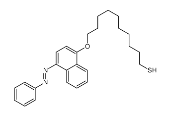 10-(4-phenyldiazenylnaphthalen-1-yl)oxydecane-1-thiol结构式