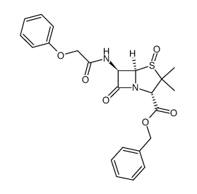 Sulfoxide benzyl ester penoxymethylene cyllyn acid Structure