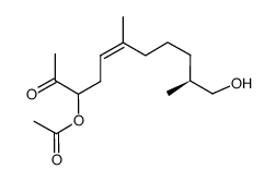 (Z)-(10S)-3-acetoxy-11-hydroxy-6,10-dimethyl-5-undecen-2-one结构式