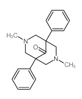 3,7-Dimethyl-1,5-diphenyl-3,7-diazabicyclo(3.3.1)nonan-9-one结构式