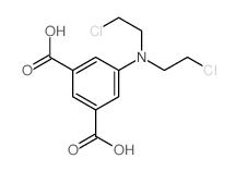 5-[bis(2-chloroethyl)amino]benzene-1,3-dicarboxylic acid structure