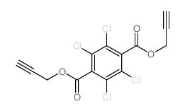 diprop-2-ynyl 2,3,5,6-tetrachlorobenzene-1,4-dicarboxylate结构式