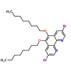 3,8-Dibromo-5,6-bis(octyloxy)-1,10-phenanthroline Structure