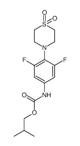 isobutyl 4-(1,1-dioxidothiomorpholin-4-yl)-3,5-difluorophenylcarbamate结构式