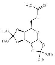 6-O-乙酰基-1,2:3,4-二-O-异亚丙基A-D吡喃半乳糖结构式
