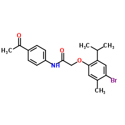 N-(4-Acetylphenyl)-2-(4-bromo-2-isopropyl-5-methylphenoxy)acetamide Structure