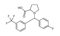 1-[(4-fluorophenyl)-[3-(trifluoromethyl)phenyl]methyl]pyrrolidine-2-carboxylic acid Structure