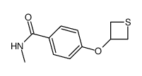 N-methyl-4-(thietan-3-yloxy)benzamide结构式