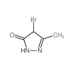 4-溴-3-甲基-1H-吡唑-5(4H)-酮结构式