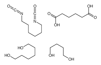 butane-1,4-diol,1,6-diisocyanatohexane,hexanedioic acid,hexane-1,6-diol Structure