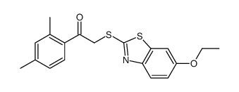 1-(2,4-dimethylphenyl)-2-[(6-ethoxy-1,3-benzothiazol-2-yl)sulfanyl]ethanone Structure