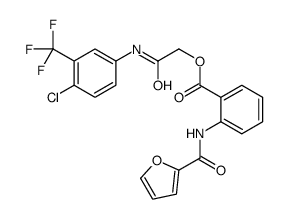 [2-[4-chloro-3-(trifluoromethyl)anilino]-2-oxoethyl] 2-(furan-2-carbonylamino)benzoate Structure