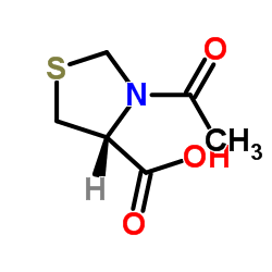 (4R)-3-Acetyl-1,3-thiazolidine-4-carboxylic acid Structure