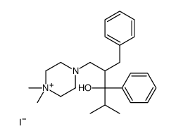 2-benzyl-1-(4,4-dimethylpiperazin-4-ium-1-yl)-4-methyl-3-phenylpentan-3-ol,iodide结构式