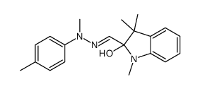 1,3,3-trimethyl-2-[[methyl-(4-methylphenyl)hydrazinylidene]methyl]indol-2-ol结构式