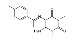 6-amino-1,3-dimethyl-5-(1-p-tolyl-ethylideneamino)-1H-pyrimidine-2,4-dione Structure