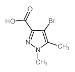4-溴-1,5-二甲基-1H-吡唑-3-羧酸结构式