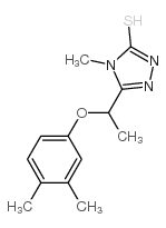 5-[1-(3,4-二甲基苯氧基)乙基]-4-甲基-4H-1,2,4-噻唑-3-硫醇结构式