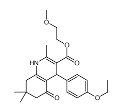 2-methoxyethyl 4-(4-ethoxyphenyl)-2,7,7-trimethyl-5-oxo-1,4,6,8-tetrahydroquinoline-3-carboxylate Structure
