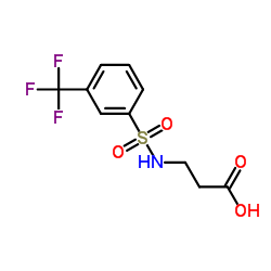 N-[3-(三氟甲基)苯磺酰基]-BETA-丙氨酸结构式