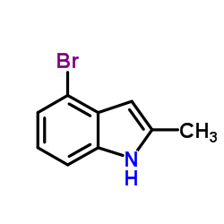 4-溴-2-甲基-1H-吲哚结构式