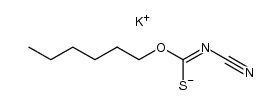 potassium O-n-hexyl-N-cyanothioimidocarbonate结构式