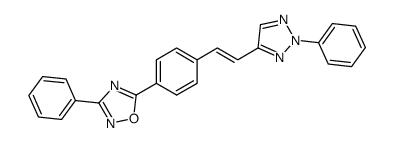3-phenyl-5-{4-[2-(2-phenyl-2H-[1,2,3]triazol-4-yl)-vinyl]-phenyl}-[1,2,4]oxadiazole结构式