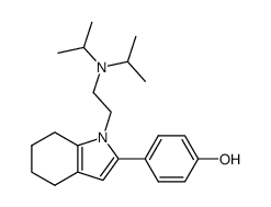 1-(2-diisopropylaminoethyl)-2-(p-hydroxyphenyl)-4,5,6,7-tetrahydroindole结构式